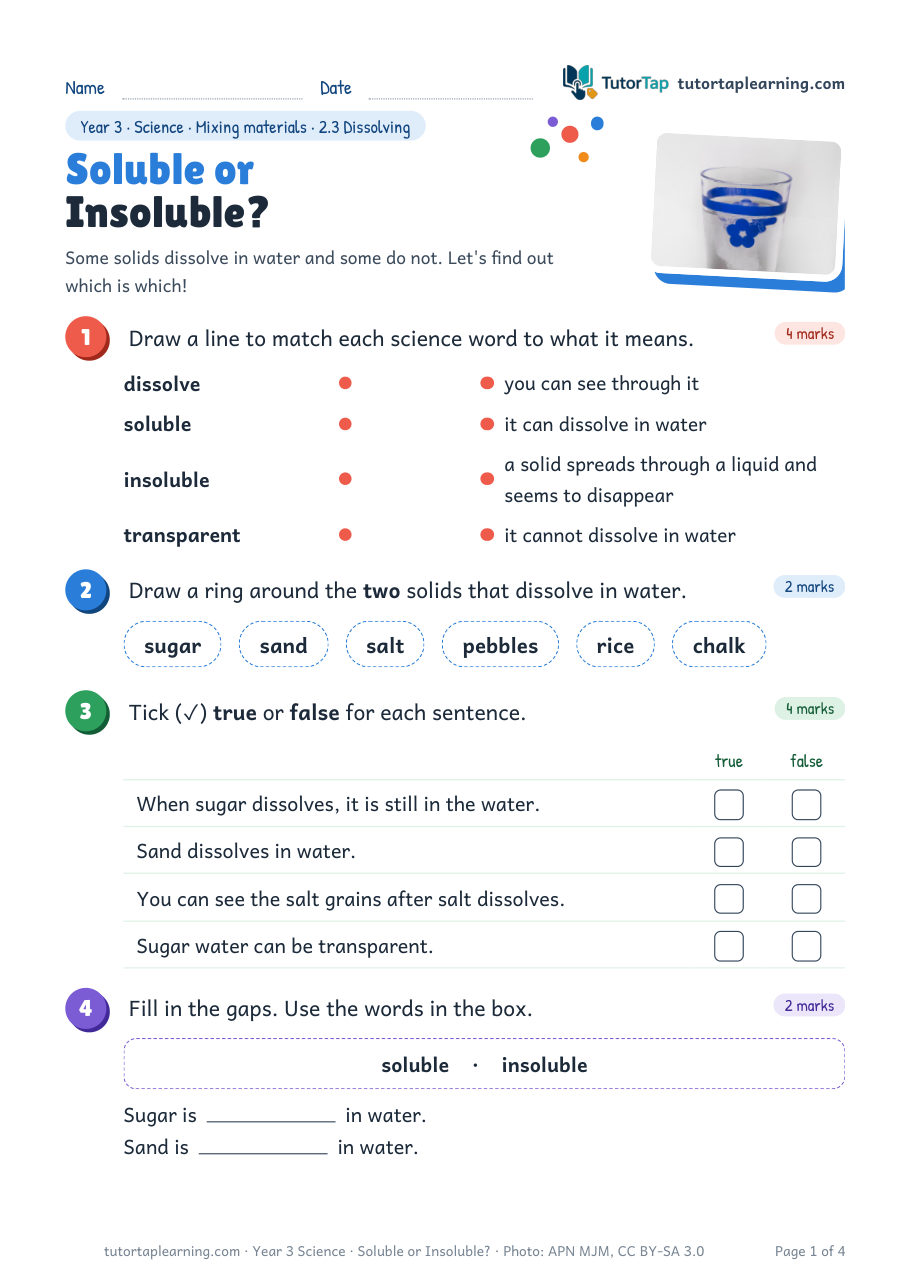 First page of Soluble or Insoluble?